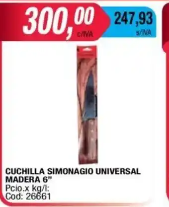 Maxiconsumo Cuchilla Simonagio Universal Madera 6" oferta