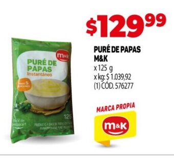 Makro Puré de Papas M&K oferta