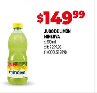 Makro Jugo De Limón Minerva oferta
