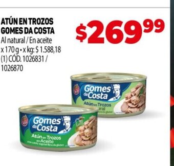 Makro Atún En Trozos Gomes da Costa oferta