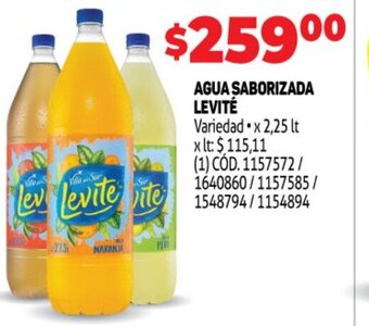 Makro Agua Saborizada Levité oferta