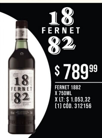 Makro Fernet 1882 x 750ml oferta