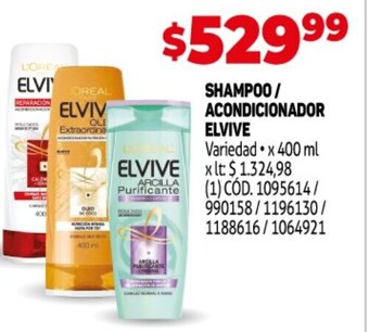 Makro Shampoo / Acondicionador Elvive oferta