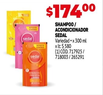 Makro Shampoo / Acondicionador Sedal oferta