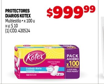 Makro Protectores Diarios Kotex oferta