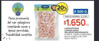 Carrefour Langostinos congelados pelados desvenados oferta