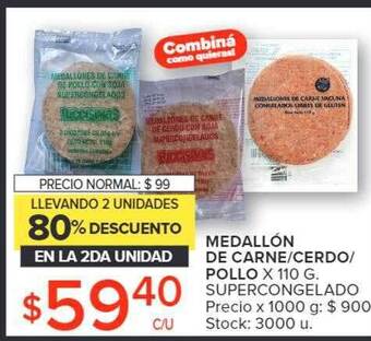 Carrefour Medallon de carne-cerdo-pollo oferta