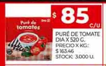 Supermercados DIA Puré de Tomate Dia x 520g oferta