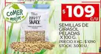 Supermercados DIA Semillas de Girasol Peladas x 100g oferta
