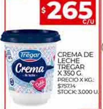 Supermercados DIA Crema de Leche Tregar x 350g oferta