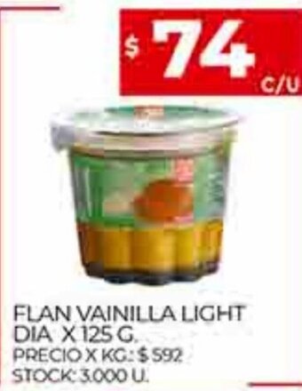 Supermercados DIA Flan Vainilla Light Dia x 125g oferta
