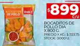 Supermercados DIA Bocaditos de Pollo Dia x 800g oferta