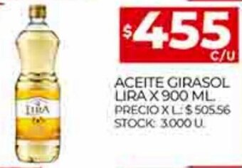 Supermercados DIA Aceite Girasol Lira x 900ml oferta
