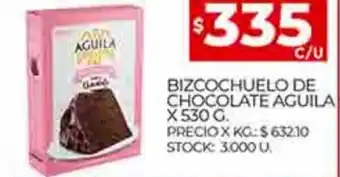 Supermercados DIA Bizcochuelo de Chocolate Aguila x 530g oferta