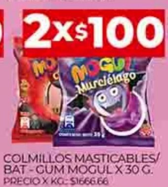 Supermercados DIA Colmillos Masticables/Bat- Gum Mogul x 30g oferta