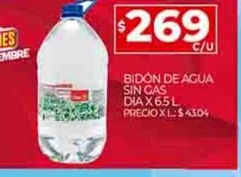 Supermercados DIA Bidón de Agua Sin Gas Dia x 6.5L oferta