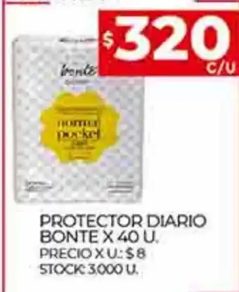 Supermercados DIA Protector Diario Bontex x 40u oferta