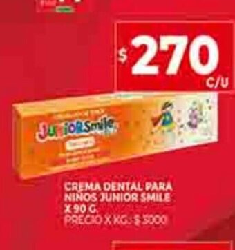 Supermercados DIA Crema Dental Para Niños Junior Smile x 90g oferta