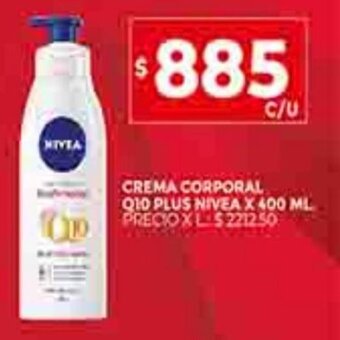 Supermercados DIA Crema Corporal Q10 Plus Nivea x 400ml oferta
