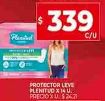 Supermercados DIA Protector Leve Plenitud x 14u oferta