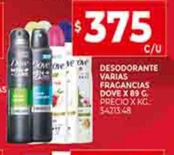 Supermercados DIA Desodorante Varias Fragancias Dove x 89g oferta