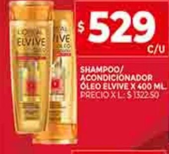 Supermercados DIA Shampoo / Acondicionador Oleo Elvive x 400ml oferta