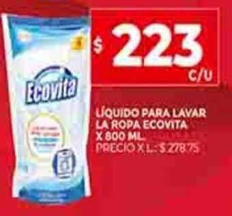 Supermercados DIA Líquido Para Lavar La Ropa Ecovita x 800ml oferta