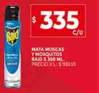 Supermercados DIA Mata Moscas Y Mosquitos Raid x 360ml oferta
