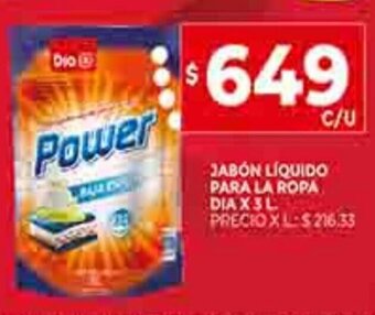Supermercados DIA Jabón Líquido Para La Ropa Dia x 3L oferta