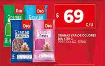 Supermercados DIA Granas Varios Colores Dia x 50g oferta