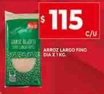 Supermercados DIA Arroz Largo Fino Dia x 1kg oferta