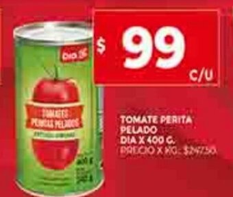 Supermercados DIA Tomate Perita Pelado Dia x 400g oferta