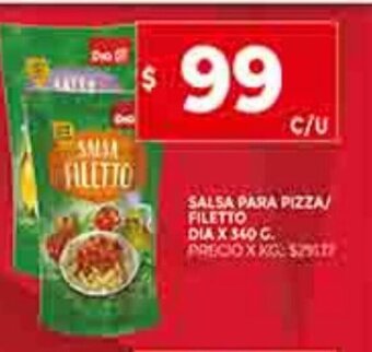 Supermercados DIA Salsa Para Pizza Filetto Dia x 340g oferta