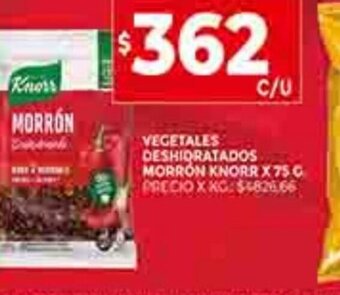 Supermercados DIA Vegetales Deshidratados Morrón Knorr x 75g oferta