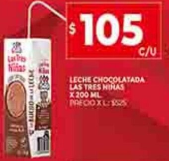 Supermercados DIA Leche Chocolatada Las Tres Niñas x 200ml oferta