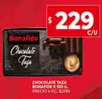Supermercados DIA Chocolate Taza Bonafide x 100g oferta