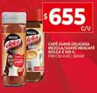 Supermercados DIA Café Suave Delicada Mezcla / Suave Nescafé Dolca x 100g oferta