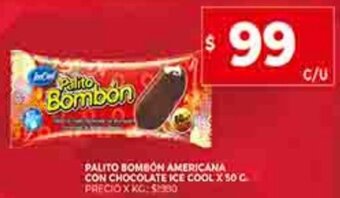 Supermercados DIA Palito Bombón Americana Con Chocolate Ice Cool x 50g oferta