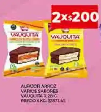 Supermercados DIA Alfajor Arroz Varios Sabores Vauquita x 28g oferta