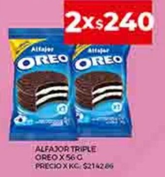 Supermercados DIA Alfajor Triple Oreo x 56g oferta