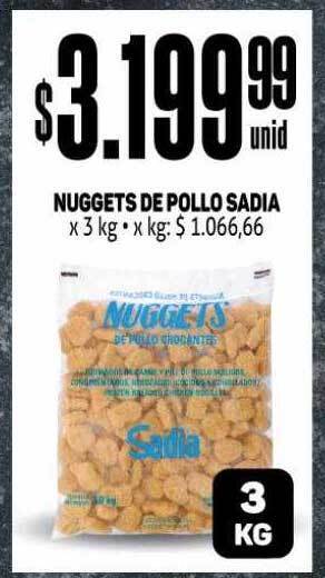 Makro Nuggets de pollo sadia oferta