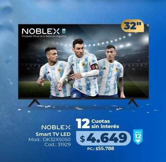 Maxi Hogar Noblex smart tv led 32 oferta