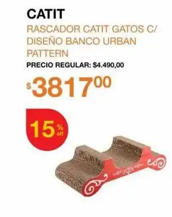 Puppis Catit rascador gatit gatos c diseño banco urban pattern oferta