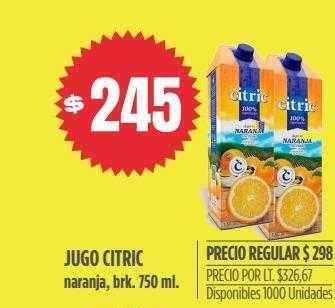 Supermercados Vea Jugo citric oferta