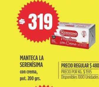 Supermercados Vea Manteca la serenisima oferta