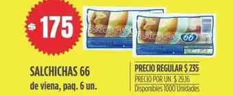 Supermercados Vea Salchichas 66 de viena oferta