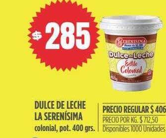 Supermercados Vea Dulce de leche la serenisima oferta