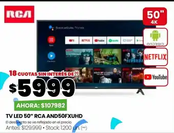 Punto Mayorista Tv led 50” rca and50fxuhd oferta