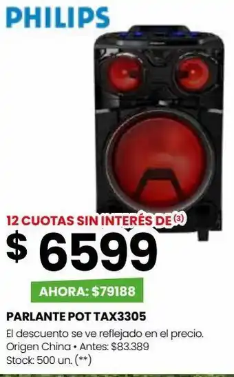 Punto Mayorista Parlante pot tax3305 oferta