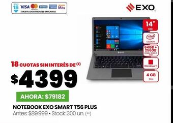 Notebook exo smart t56 plus